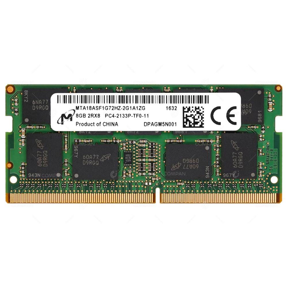 MTA18ASF1G72HZ-2G1A1 MICRON DDR4 SDRAM 8GB 2RX8 PC4-17000 2133MHZ CL15 SODIMM